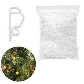 ToolValtz Christmas Light Clips 100Pcs Outdoor Gutter Hook Weatherproof Outdoor Light Clip Holiday Light Clip for Christmas Decoration String Light, No Tools Required