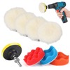 Linkstyle 9PCS Polishing Pad Kit, 3 Inch Wool and Sponge