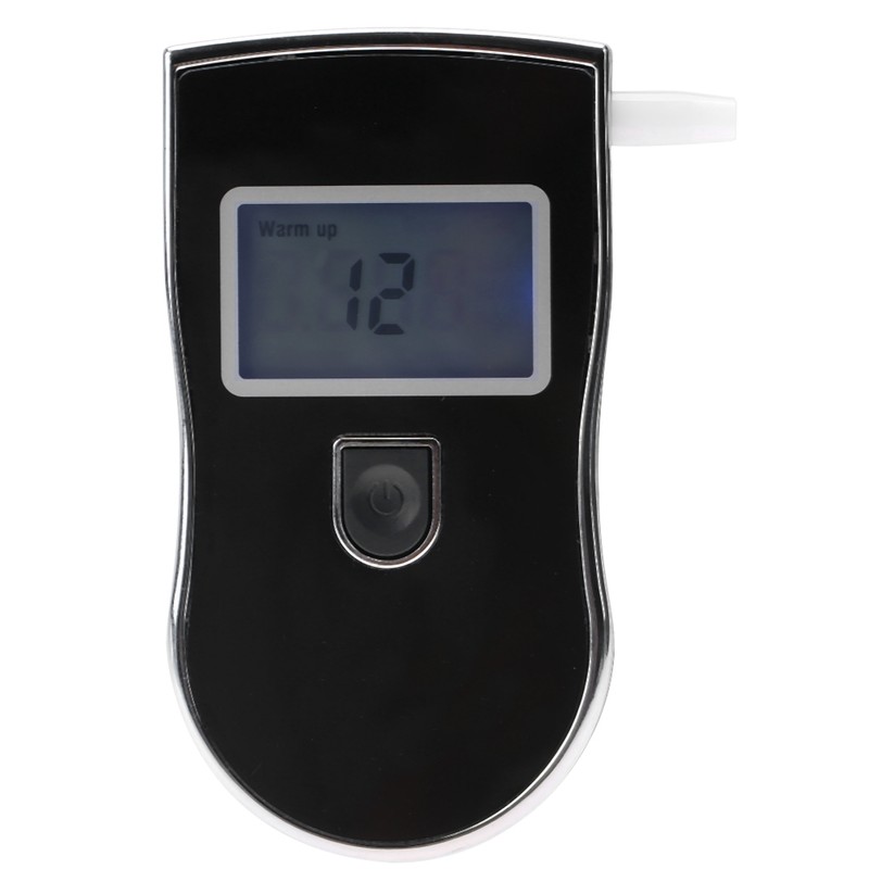 Professional Digital Breath Alcohol Tester High Precision Portable Black