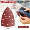 PMIQSA 100PCS 180 Grits Sanding Pads Mouse Sander Pads 11