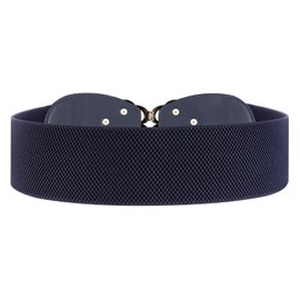 Syuer Women Stretchy Vintage Belt for Dresses Elastic Wide Waist Belt (XXL-XXXL (88-110cm), Navy Blue)