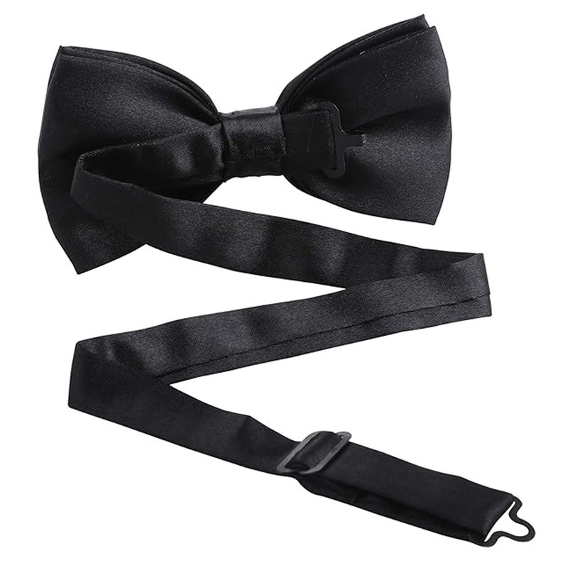 Men's Bow Tie for Wedding Party - Solid Color Adjustable