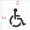 30" Handicap Stencil - 1/8" (.125") PRO-Grade LDPE
