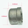 Nfomruyy 304 Stainless Steel Pipe Cap 1/2"NPT Thread, 0.25 Inch