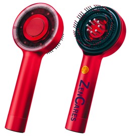 ZenCares 3 in 1 Hair Scalp Massager & Oil Applicator for Hair Growth, Electric Hair Brush with Oil Dispenser, Scalp Massager. (Red)