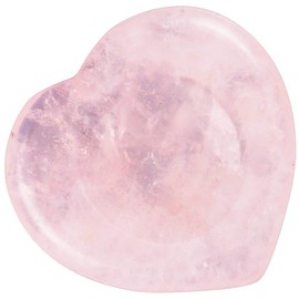 Nupuyai Rose Quartz Thumb Stone Worry Stone Heart Gemstone Massage Stone Palm Stone for Reiki Healing