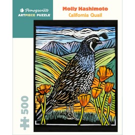 Pomegranate Molly Hashimoto: California Quail - Rompecabezas de 500 piezas