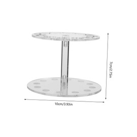 Gadpiparty Acrylic Nail Brush Holder Stand Slots Multi Functional Organizer for Eyebrow Pencils and Makeup Brushes Clear Desk Accessory for Office and Art Supplies