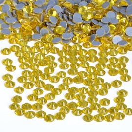Bymitel Crystal Hotfix Rhinestone Machine Cut Stone for Nails Clothes Decoration Handicraft (Citrine, 4.8mm SS20/1440pcs)