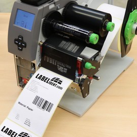 Labelident Thermal Transfer Eco Wax Ink Ribbon Outer Coil 300 m Black, Black 80 mm