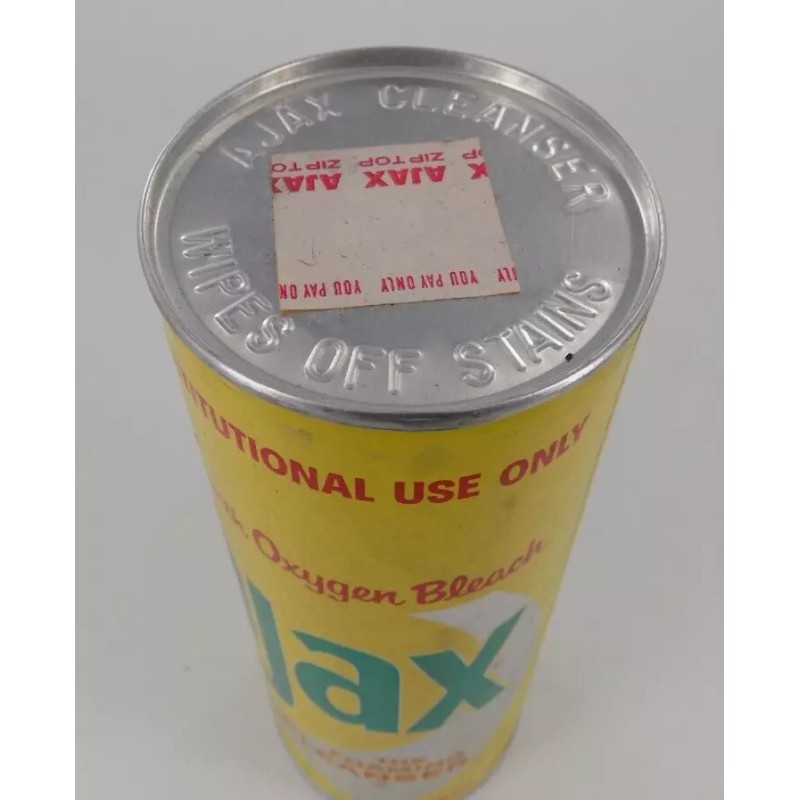 Ajax VINTAGE NOS UNOPENED Ajax 21oz Institutional Cleaner in Yellow