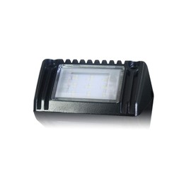 Raycharm 5" RV Exterior LED Work Lighting Fixture, 40° Down Angle Flood Beam, 6000K Cool-White Super Bright, 12V/24V DC, High Lumen Output Low Current Draw, Aluminum Housing Black Finish, 1-Pack