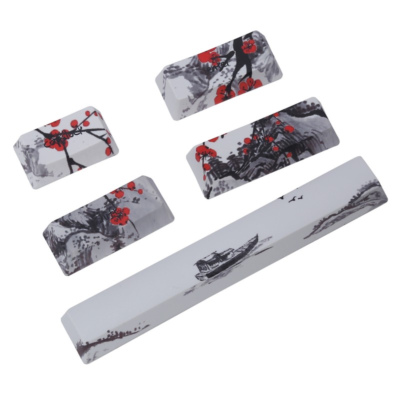 Wangjiang Plum Blossome Keycap Design Compatible with 61/64 for DIY