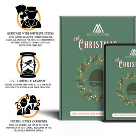 Replay-able Santa’s Workshop Murder Mystery Dinner Party Game - Host A Christmas Dinner Party Game Night - Santa & Elf Theme English 4-20 Players