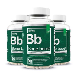 Essential Elements Bone Boost Health Supplement - Bone Support and Calcium Supplement with Vitamin D 3, K2, Cissus Quadrangularis for Bone Strength - 270 Capsules (90 Day Supply) (3-Pack)