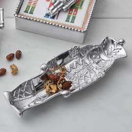 MARIPOSA Nutcracker Nut Dish, 10"", Silver"