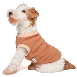 Soft Cotton Shirt for Small Dogs,XXS Dog Shirt,Extra Small Dog Shirt Teacup Dog Chihuahua Yorkie Boy or Girl-Brown XXS