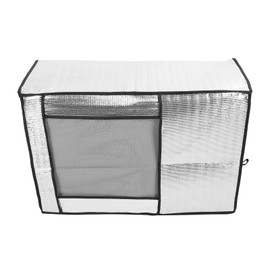 Silver AC Unit Cover Air Conditioner Unit Aluminum Foil Dustproof Rainproof Sunshield Cover 80x30x57cm / 31.5x11.8x22.4in