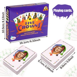 MGKEOUF Family Card Game Crowns Poker Board Game Essential Card Games for Family Gather Card Games for Young Adults Card Games Can Entertain 1 to 7 Players, Bring More Joy to Family and Friends