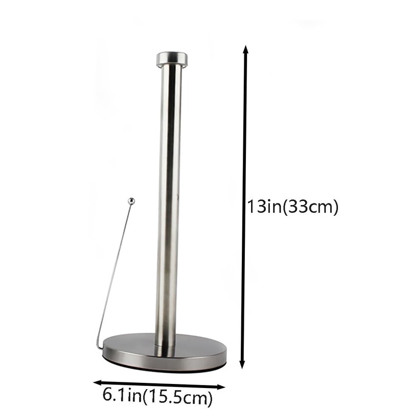 Paper Towel Holder Free-Standing, Kitchen Roll Stand Paper Roll Dispenser