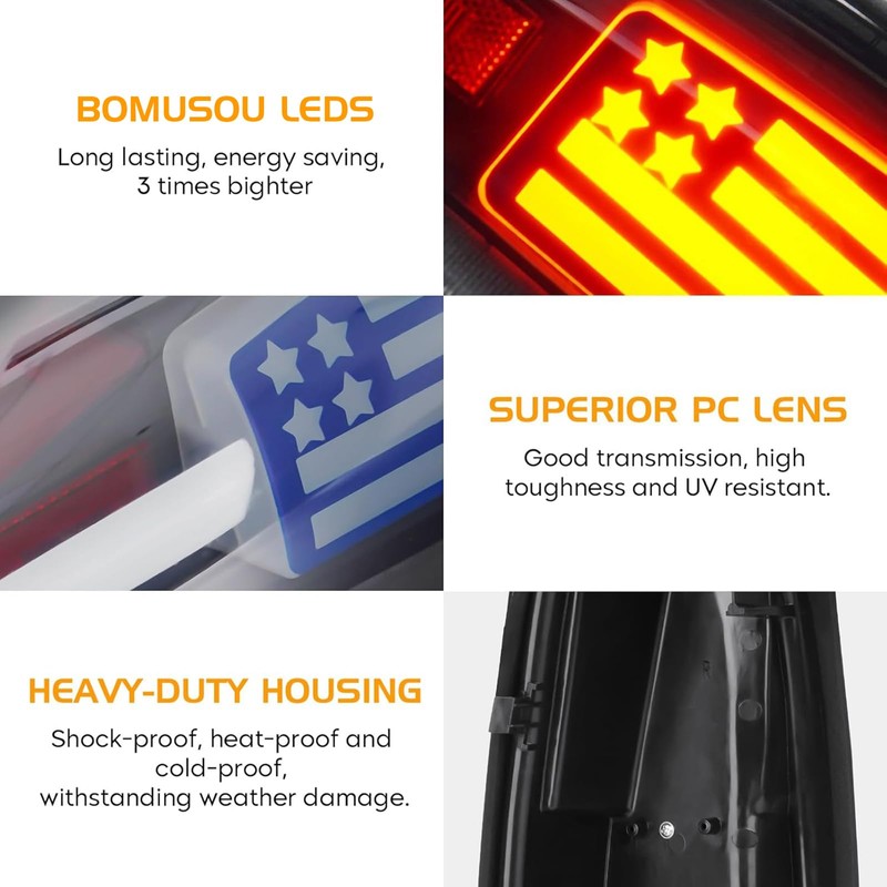 Tail Light Assembly + 3rd Brake Light Fit for Chevy