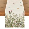 Artoid Mode Antique Herbs and Wild Flowers Spring Table Runner,