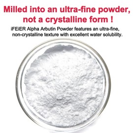 100% Pure Alpha Arbutin Powder for Skin 2oz (57g), Nano-Grade Ultra-Fine Powder for excellent water solubility, Cosmetic Grade α-Arbutin for DIY Skin Care Formulations