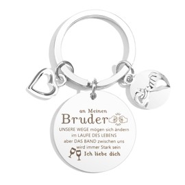 Aridantrp Gift for Brother Gift Brother Gifts for Brother Christmas Gift Brother Keyring Gift Brother Christmas Gifts Brother Christmas Gifts Brother Christmas Gifts for Brother, silver