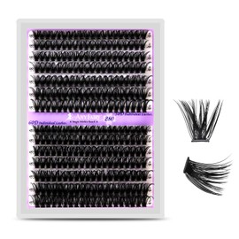 Anyfairy Lash Clusters Wispy Eyelash Clusters 280pcs 10-18mm Cluster Eyelash Extensions 50D 60D Individual Lashes for Self Application （Sylph 50D&60D, 0.07D）