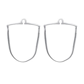 Yoursfs Chain Tie Clip, Set of 2, Men's, Gold, Silver, Simple, Necktie, Chain, Tie Chain, No Gemstone