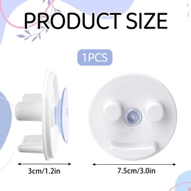 1PCS Holder for Scrub Daddy Compatible with Scrub Daddy Sponge for Scrub Mommy White Funny Round Smiley Sponge Holder with Suction Cups for Kitchen and Bathroom (Sponges Not Included)