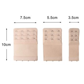 XREE 12 Pieces Bra Extender, Bra Extender, Bra Extension 2 Hooks/3 Hooks/4 Hooks Bra Extension Bra Extension for Women Bra 3 Colours, 色 黑色 白色