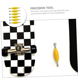 CRILSTYLEO 6pcs Skateboard Screwdriver Screw Driver Fingerboard Truck Tool Repair Scooter Metal Yellow