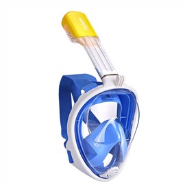 Diving Mask, Snorkel Mask, Full Mask, 180 Degree Vision, Diving Masks with Panoramic Full Face Design, Sports Cameras, Compatible Diving Goggles for Adults and Children