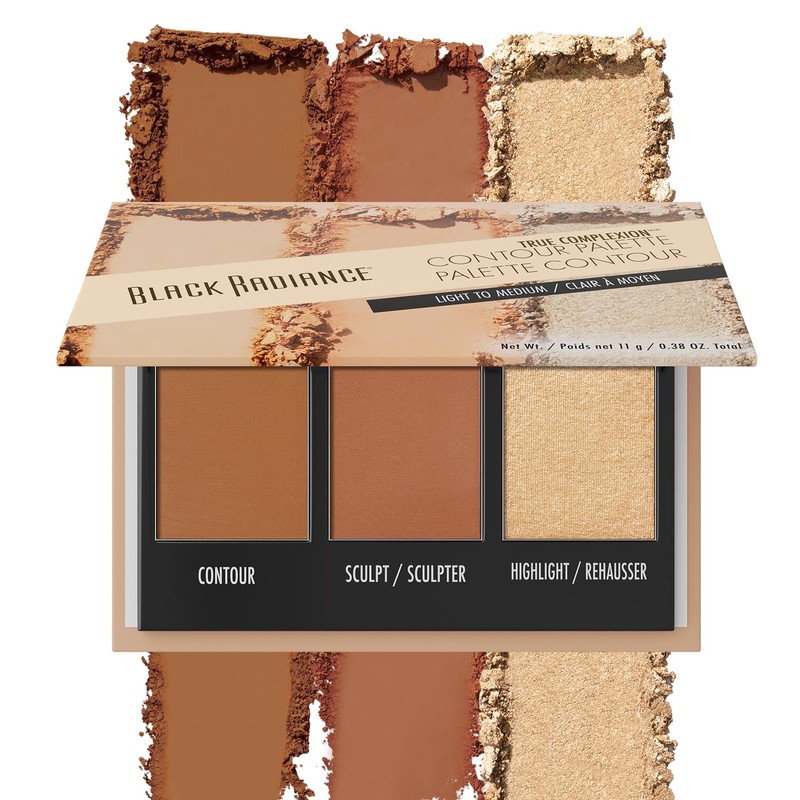 Black Radiance True Complexion Contour Palette, Light to Medium, 0.38