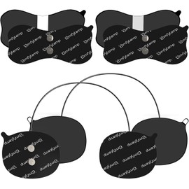 Comfytemp TENS Device Electrode Pads (Only for K6122/K6114), (2+2) Pack of 2 Wireless Pads (6 x 13/7 x 9 cm) Reusable, High-Quality Self-Adhesive Performance and Non-Irritating Electrotherapy Black