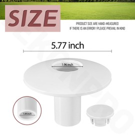 3 Pack Anchor Sockets Cover White for Ladder and Handrails, Pool Ladders and Railing Bases Accessories, for Fill and Cover Anchor During Ladder or Track Removal