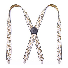 KANGDAI Men Braces Strong Metal Clips 4 X Back Durable Elastic Adjustable Suspenders Heavy Duty Mens Braces