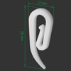 Plastic Curtain Hooks,100 Piece White Plastic Curtain Accessories Hook for