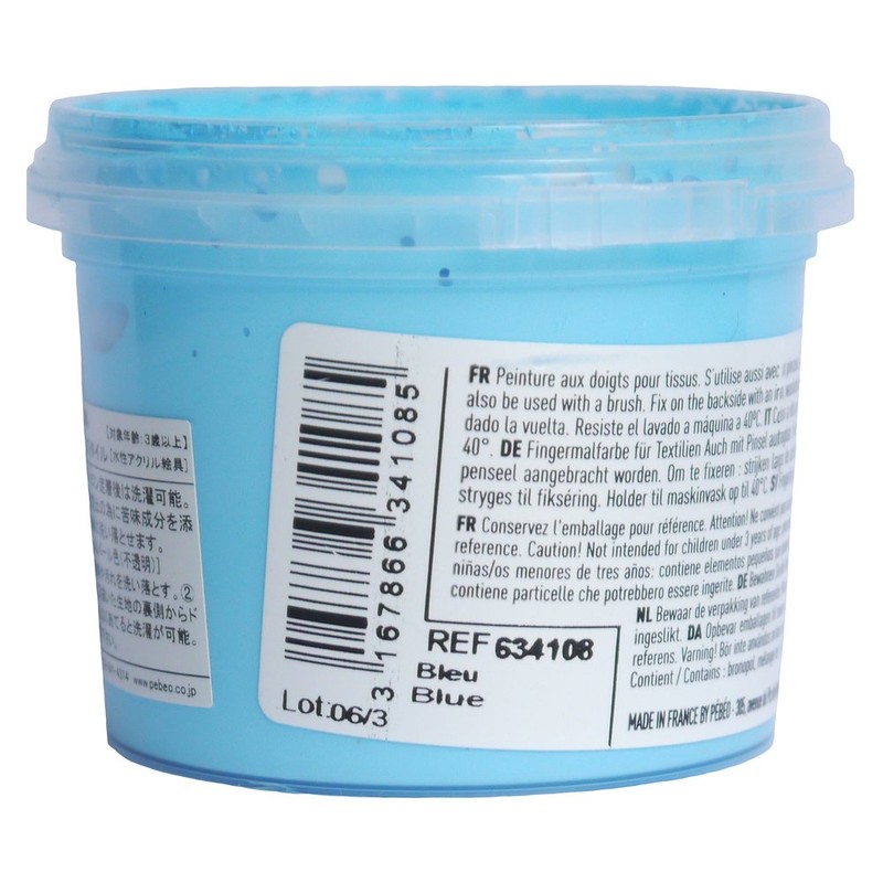 Pebeo Finger Paint Cloth 100ML NO.08 Blue