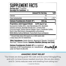 Dr. Joints NDS Nutrition Advanced - Joint Health Formula with FruiteX-B, Glucosamine & Chondroitin - Improved Mobility & Flexibility - 90 Capsules