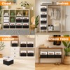 powerking Fabric Storage Box Bins, 2 Pack Foldable Cloth Storage