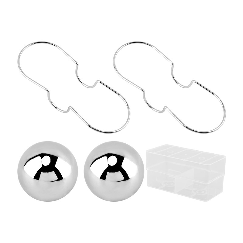 2‑Pack Espresso Cooling Balls Stainless Steel with Stand and Storage