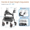 Soundfuse Rollator Walkers with Seat for Seniors, Foldable 8" Big