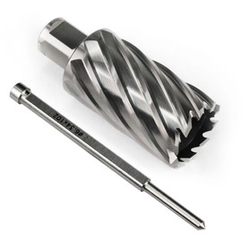 OSCARBIDE 1-3/8"x2"Annular Cutter,1-3/8 inch Cutting Diameter,2 inch Depth of Cut,3/4 inch Weldon Shank,2 Flat Mag Drill Bit with Pilot Pin for Magnetic Drill Press,1 Piece