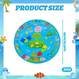 JazRvr Water Mat Cat, Water Play Mat for Cats, 65 cm Inflatable Cooling Mat for Pets, Summer Interactive Toy for Cats and Children