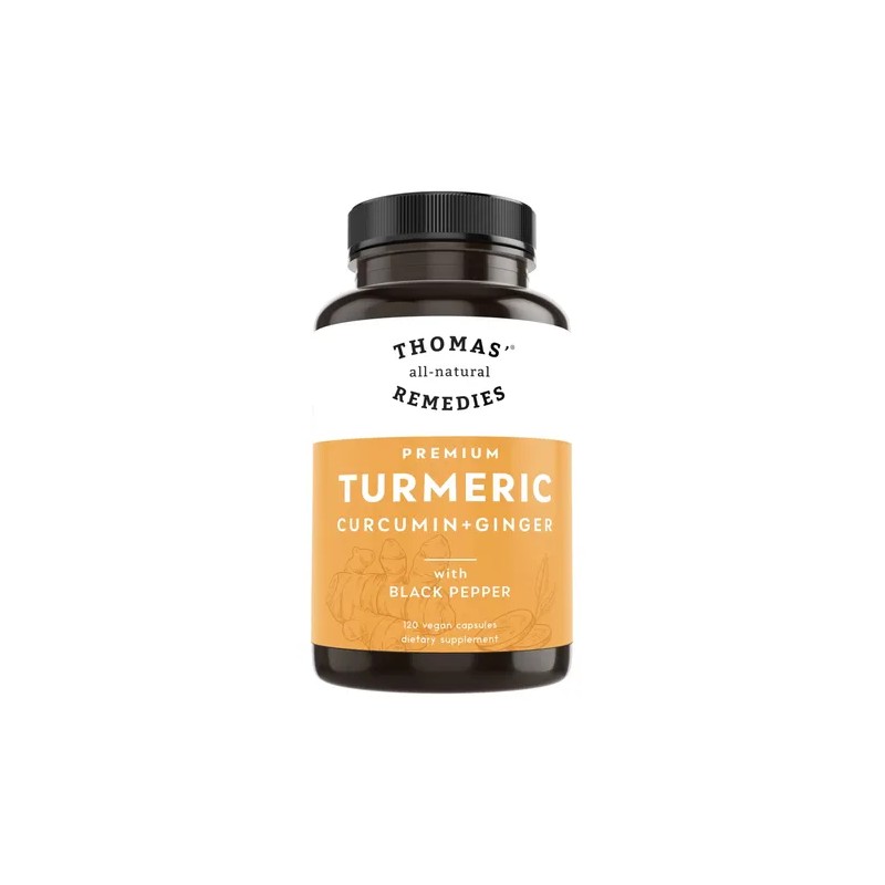 Thomas' Remedies Cúrcuma, Jengibre Y Pimienta Negra 120ct