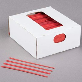 Red Twist Ties for Bags | Bulk 2000 Pack with Dispenser Box | 4" Coated Wire Ties Reusable Bread Twisty Ties for Plastic Bags