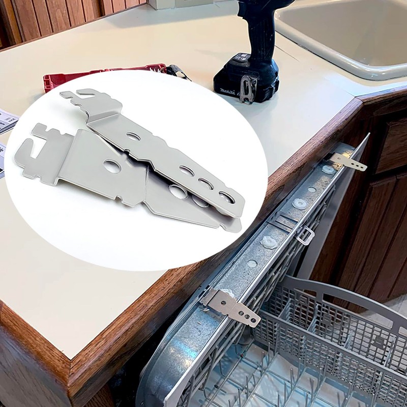 2 Pack Dishwasher Mounting Bracket, Undercounter Dishwasher Bracket, Dishwasher Clips,