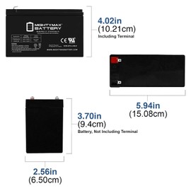 Mighty Max Battery 12V 8Ah Compatible Battery for APC Back-UPS CS BK350, BK350i, BK350Ei